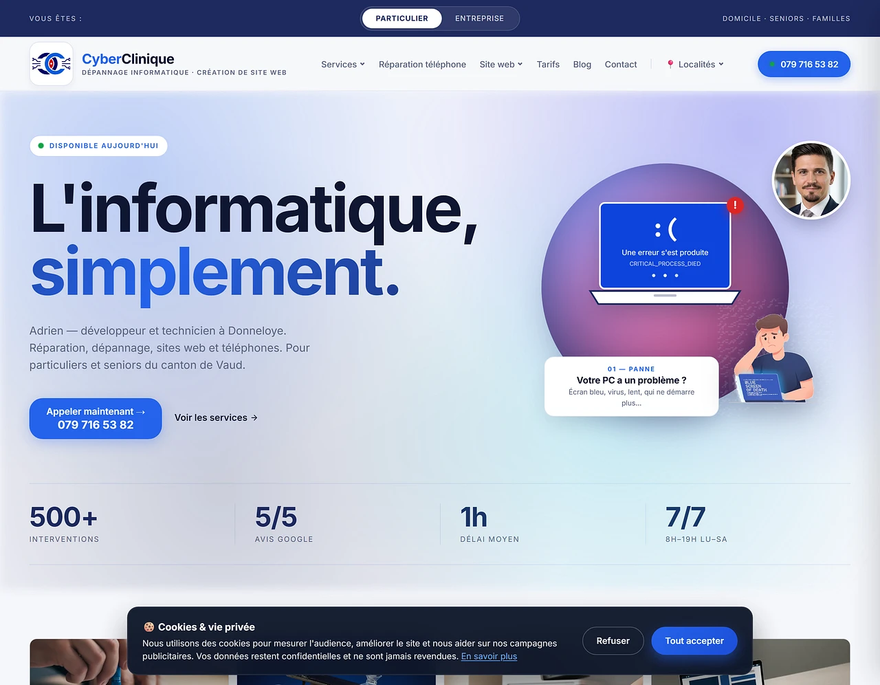 Site web réalisé par le studio